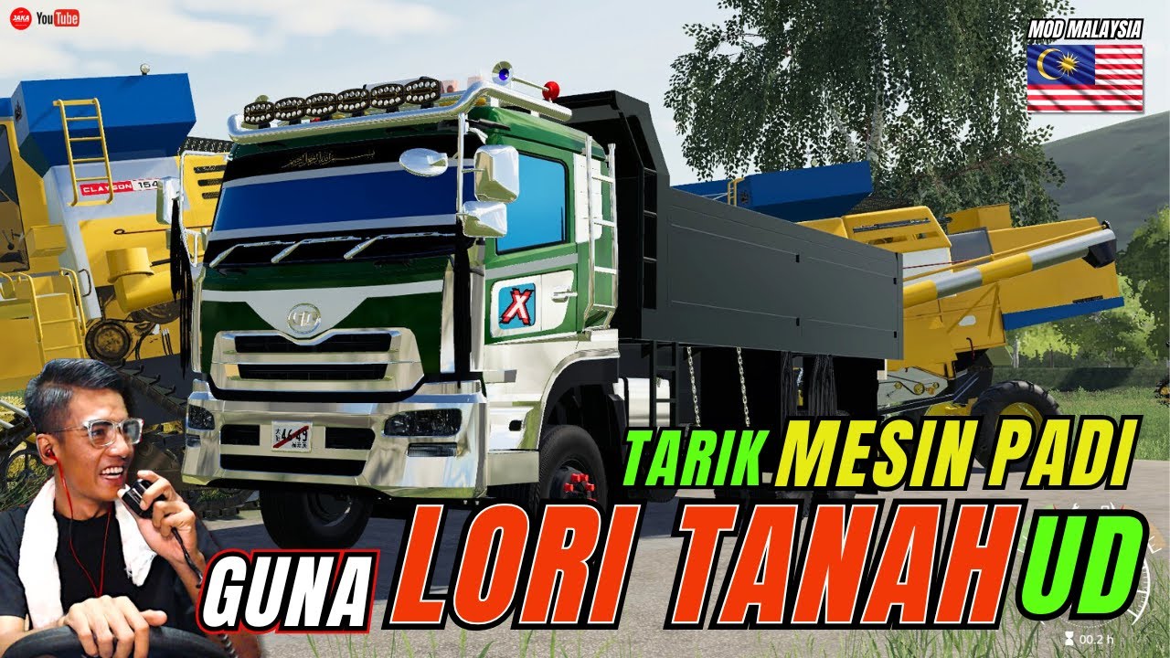 TARIK MESIN PADI LEKAT GUNA LORI TANAH UD WEH  ❗❗ KUAT NOH LORI TANAH NI  ❗❗ [MOD MALAYSIA]