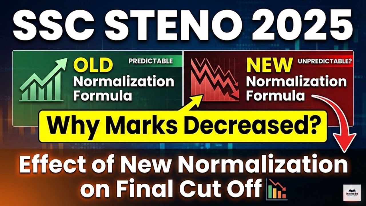 SSC Steno 2025 Why Marks Decrease Old V/S New Normalization Formula