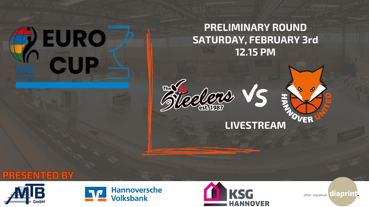 EuroCup1 || Preliminary Round | Group B | @sheffieldsteelerswbc - Hannover United