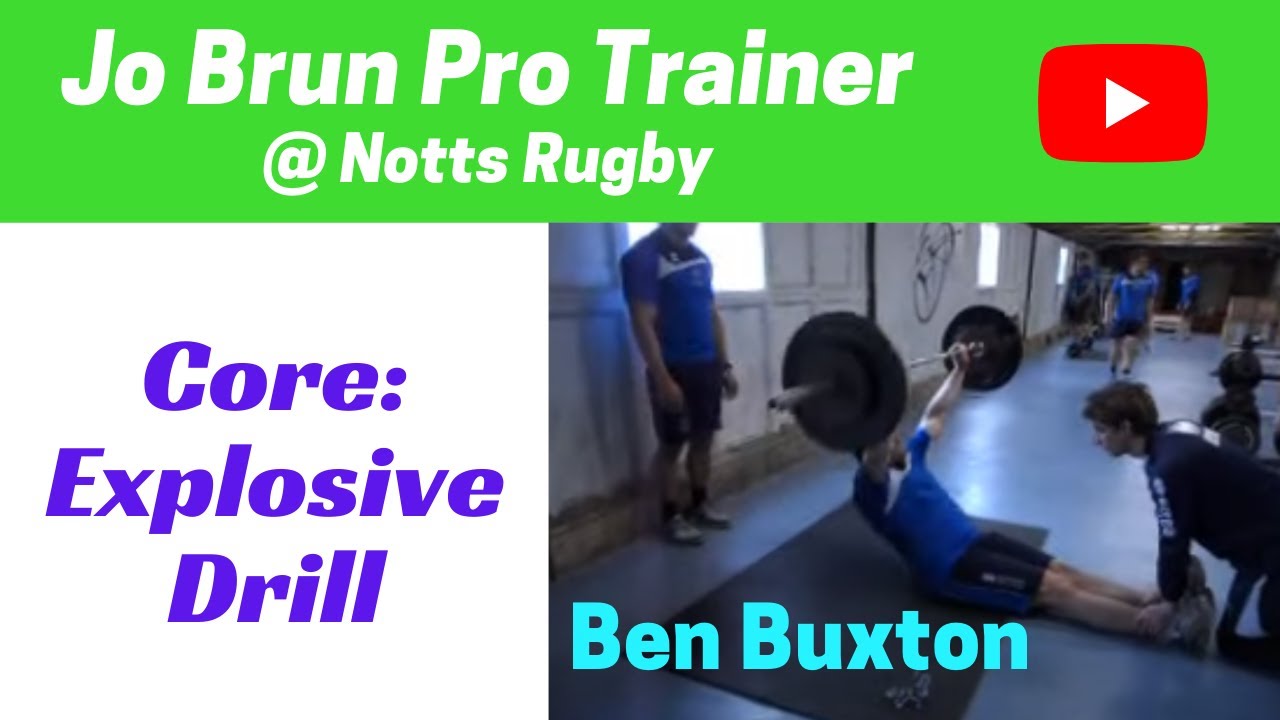Pro Rugby Training. Advanced CORE WORK. Explosive core. Ben Buxton, 5 reps @70kgs
