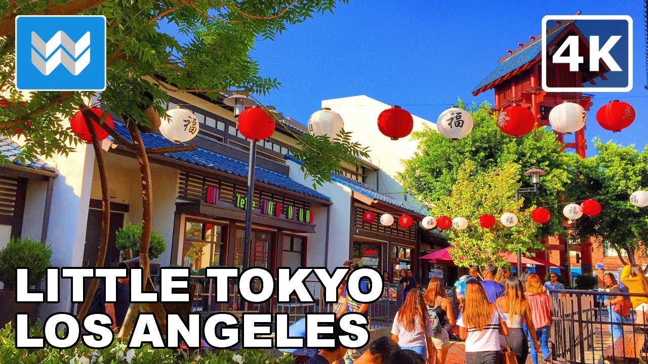 Walking tour of Little Tokyo in Downtown Los Angeles, California 【4K】