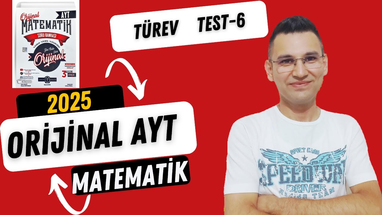 2025 Orijinal AYT Matematik Çözümleri TÜREV TEST-6 Soru Bankası Tam Çözüm Serisi#yks2025