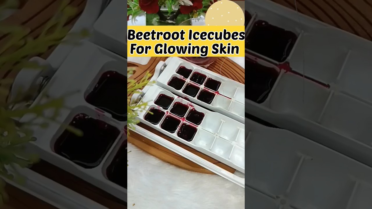 🔥Beetroot ice cubes for soft glowing skin, dark spots removal, treats open pores💯 