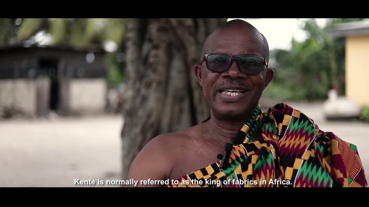 Craftsmanship of traditional woven textile Kente
