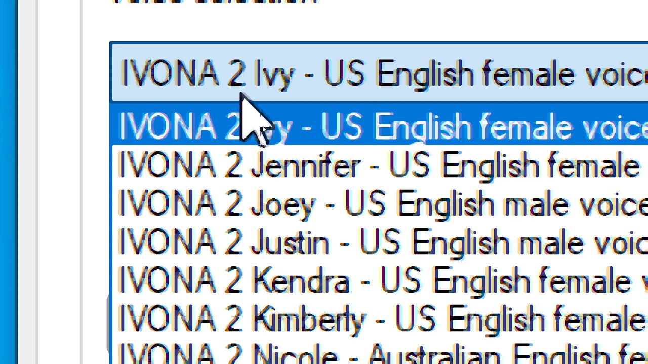 Microsoft Sam and His Fellow TTS Voices 2: IVONA
