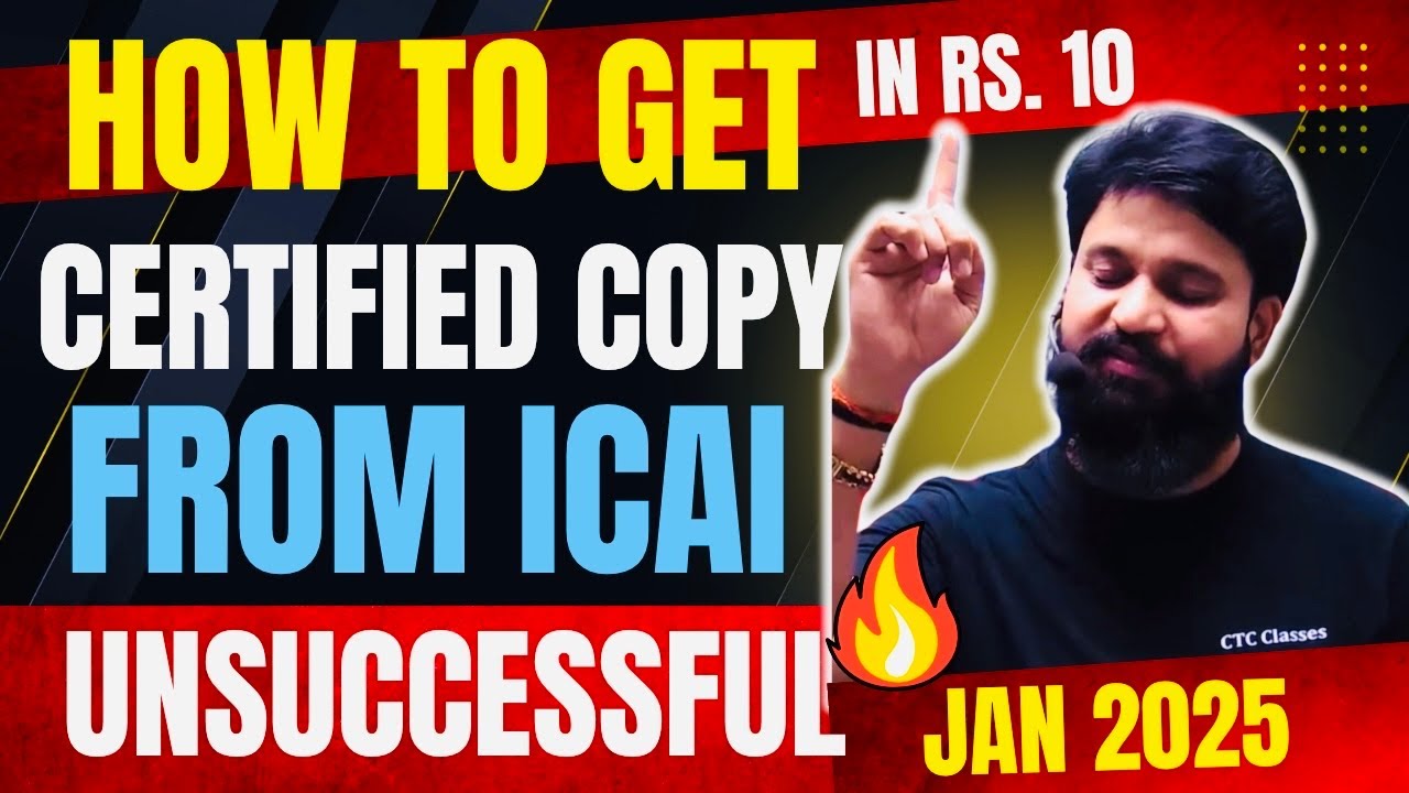 How to get Certified Copies from ICAI throgh rti CA Foundation I CA Foundation January 2025 rti copy