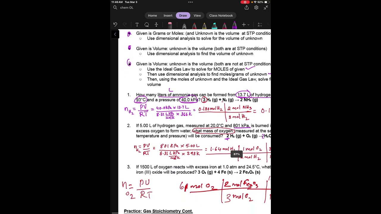 Topic 6.0  Gas Stoichiometry