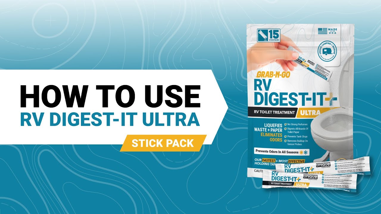 Discover Exceptional RV Black Tank Care with RV Digest-It Ultra Stick Pack - Unique Camping + Marine