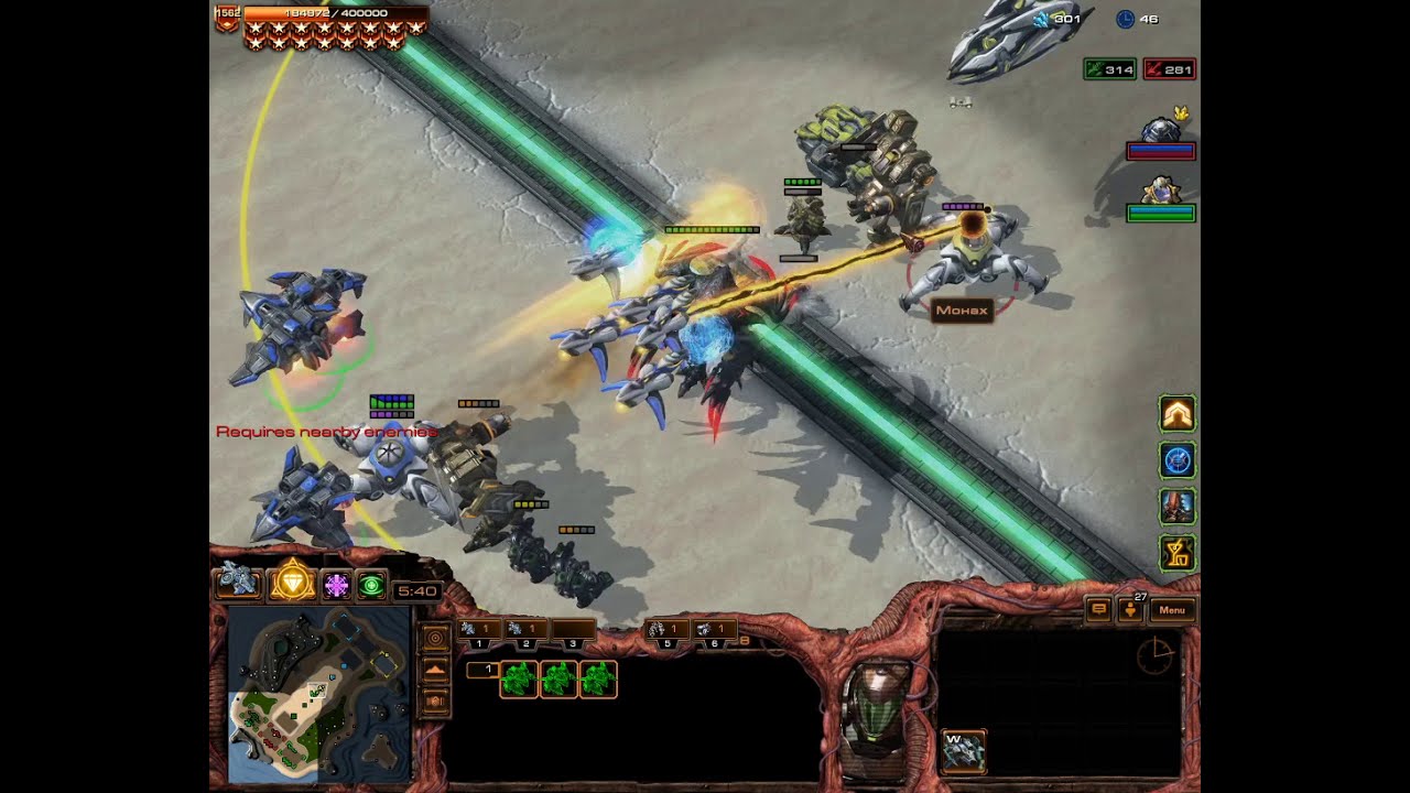 StarCraft2 Arcade Direct Strike Недельная потасовка (Гибриды + наёмники Хилла + один из бара)