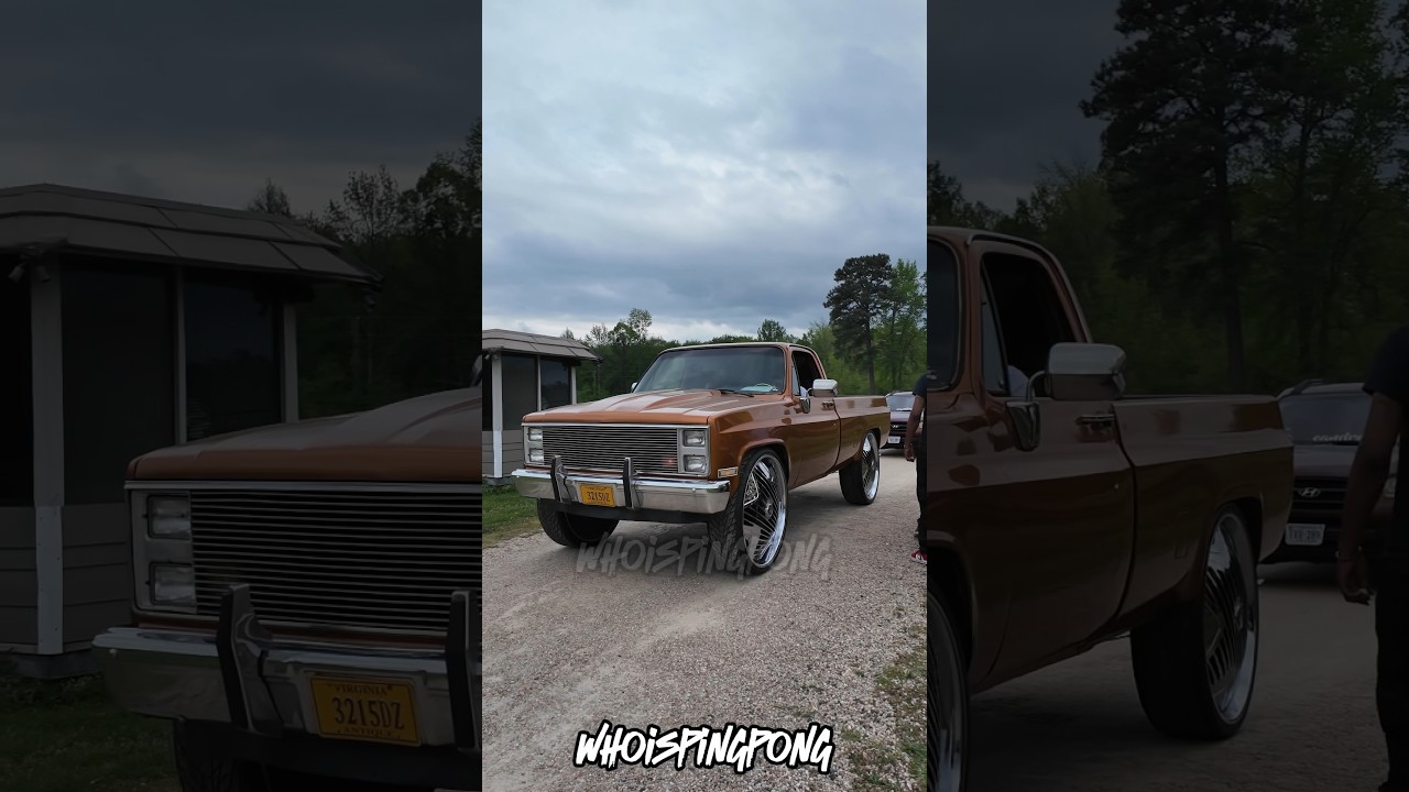 Chevy C10 Long bed on 32&rdquo; dub floaters #c10 #c10crew #dubwheels