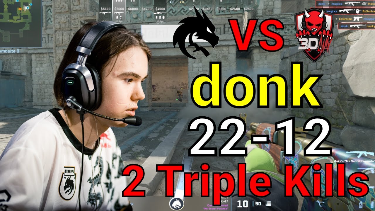 CS2 donk VS 3DMAX Ancient POV (22-12) | 2024/09/06 | #cs2