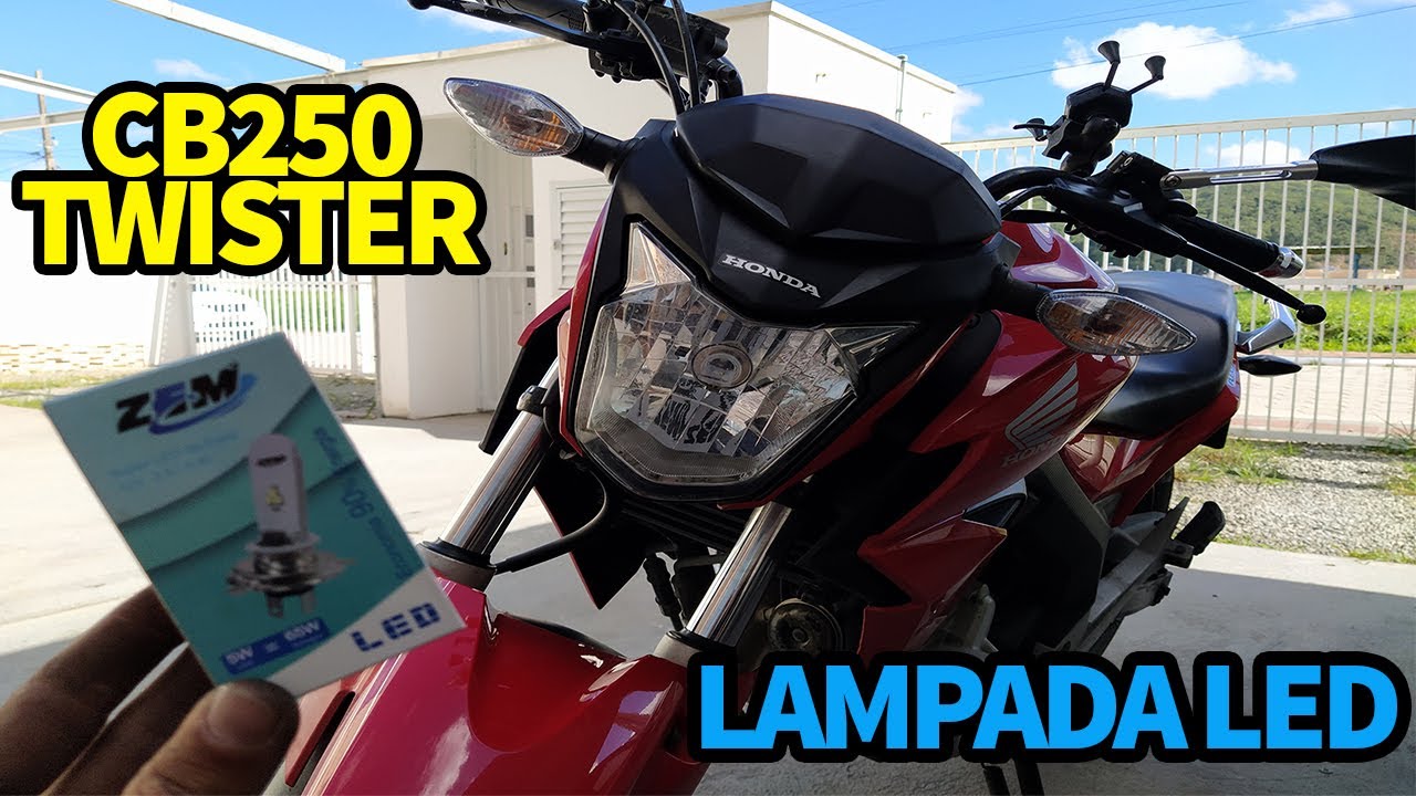 INSTALEI L&Acirc;MPADA DE LED H4 NA MINHA CB TWISTER 