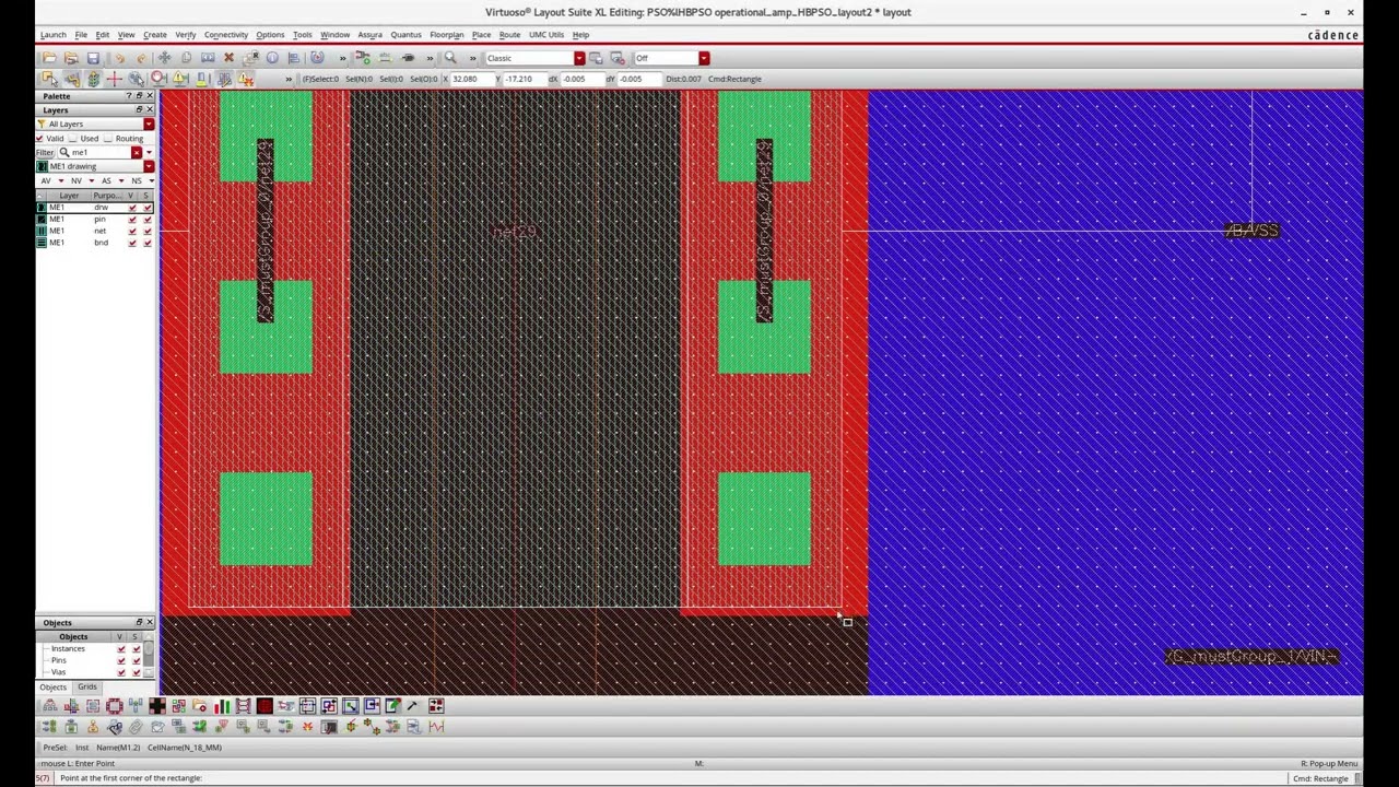 Part 3. Layout of Two stage Opamp | UMC180nm Technology