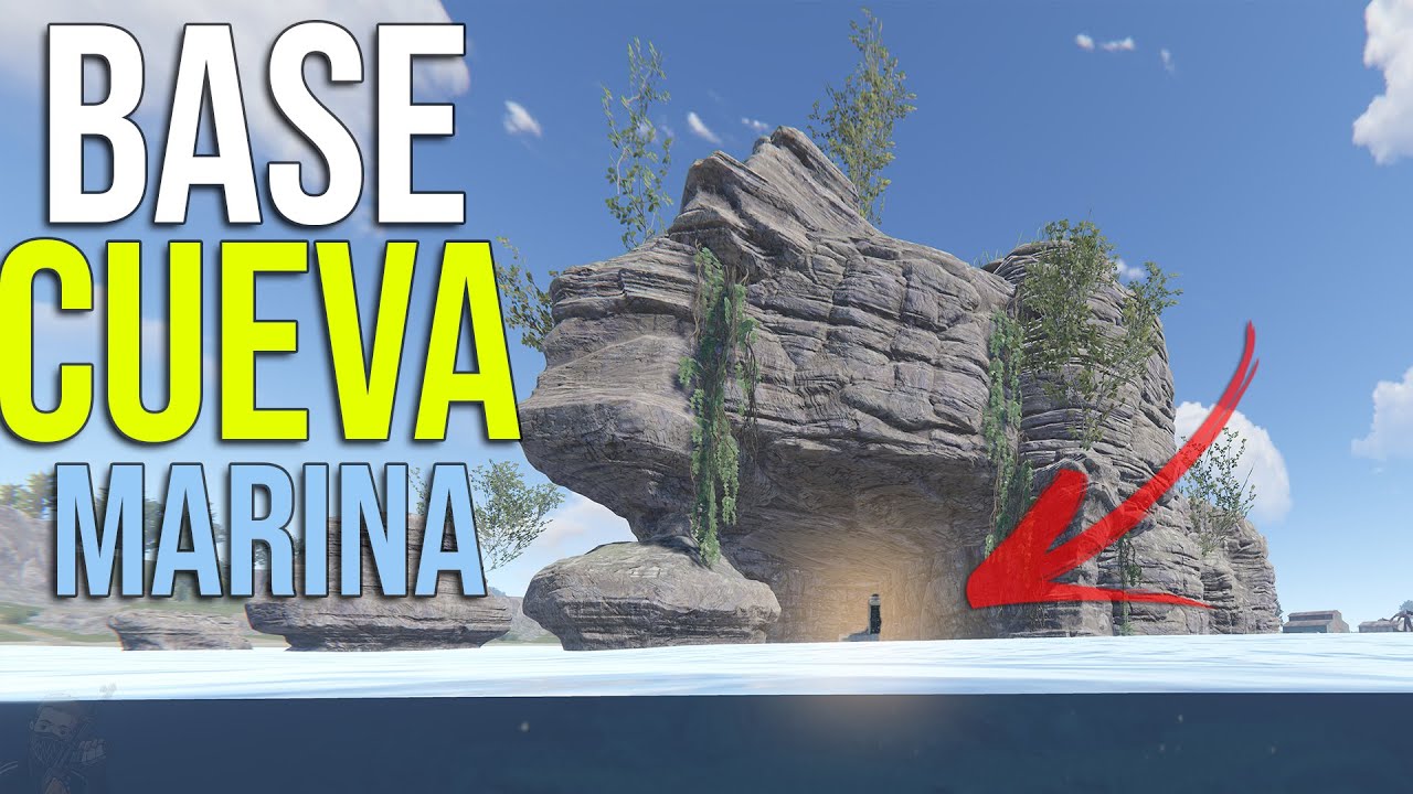 Hice mi Base en una CUEVA MARINA en una ISLA en Solitario - RUST Español