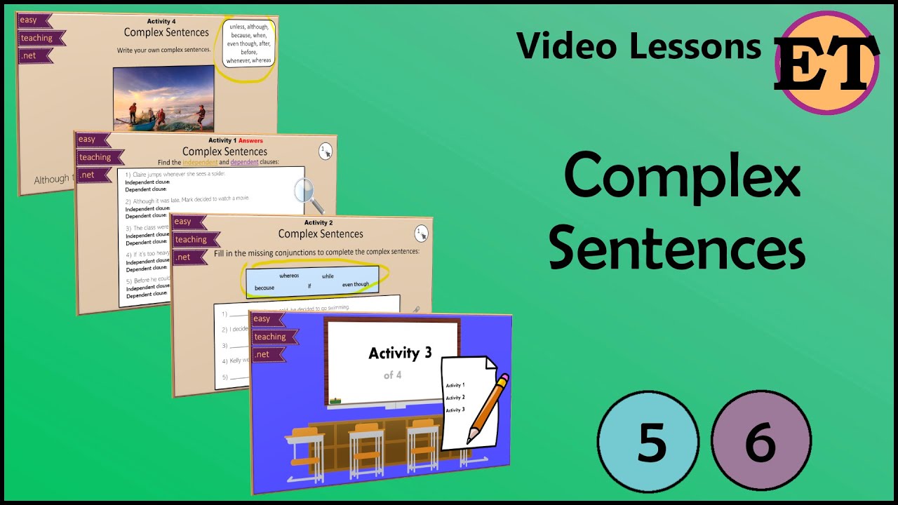 Complex Sentences | Video Lessons | EasyTeaching
