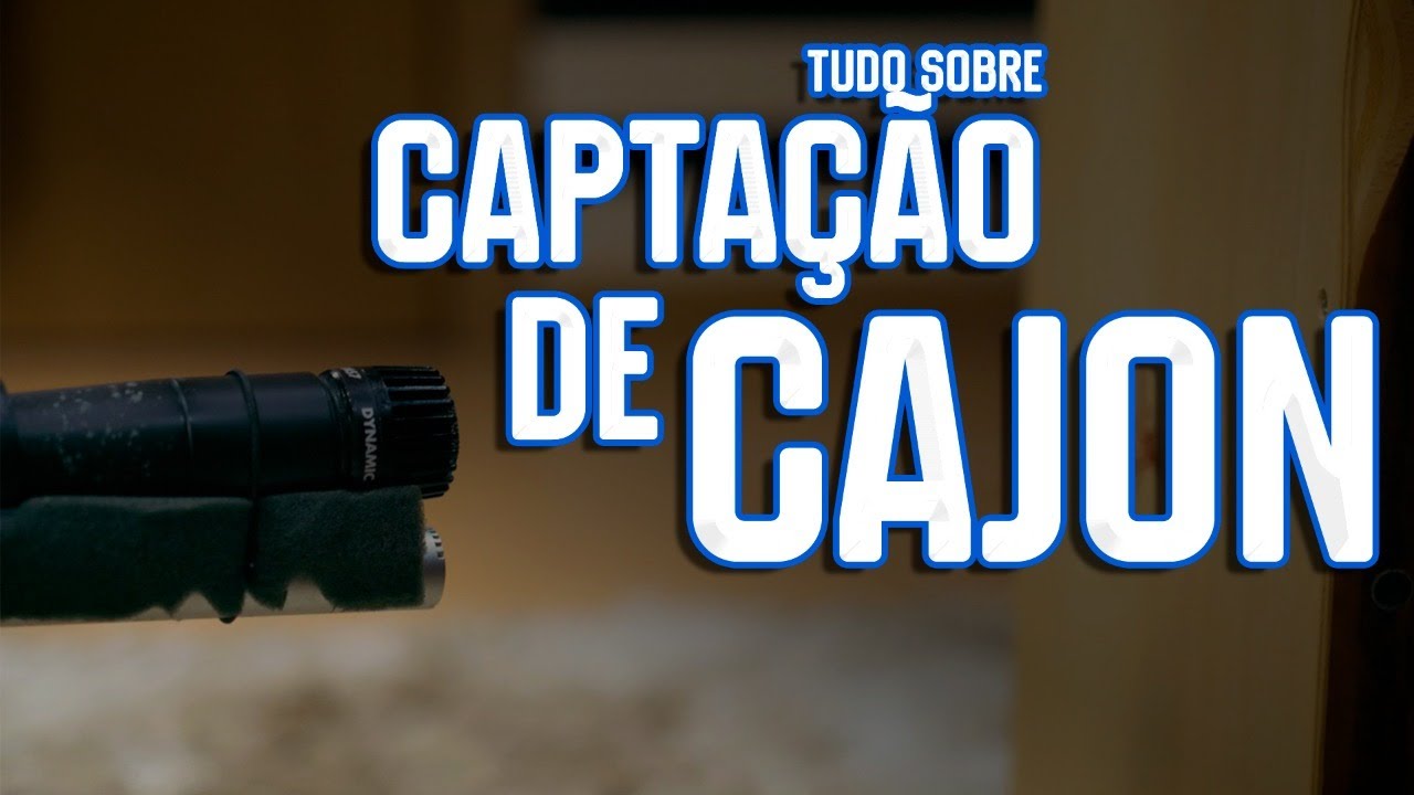Gravação de Cajon com múltiplos microfones.