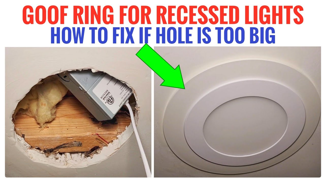 Как исправить слишком большое отверстие для утопленного потолочного светильника Кольца-подвесы от...