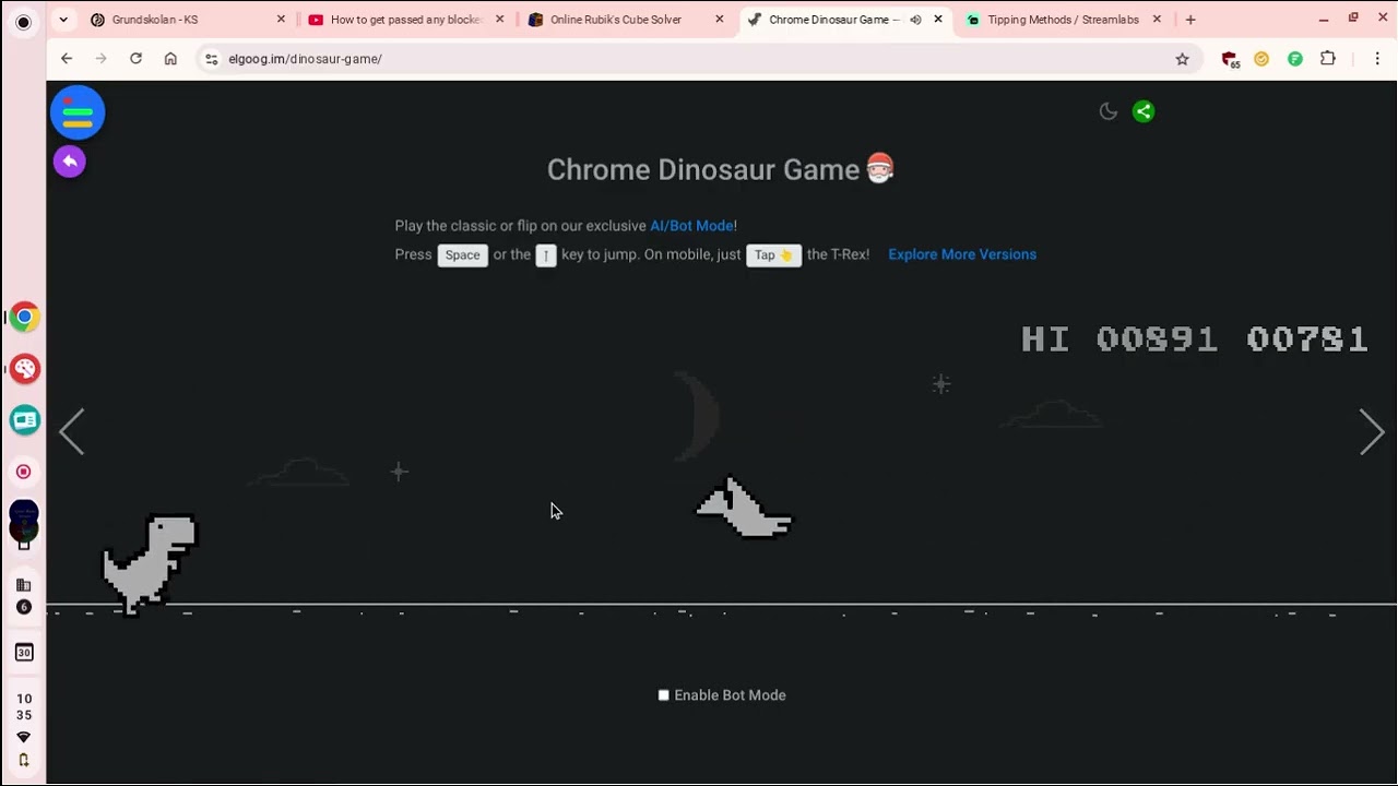 FINISHING THE GOOGLE CHROME DINO GAME!!
