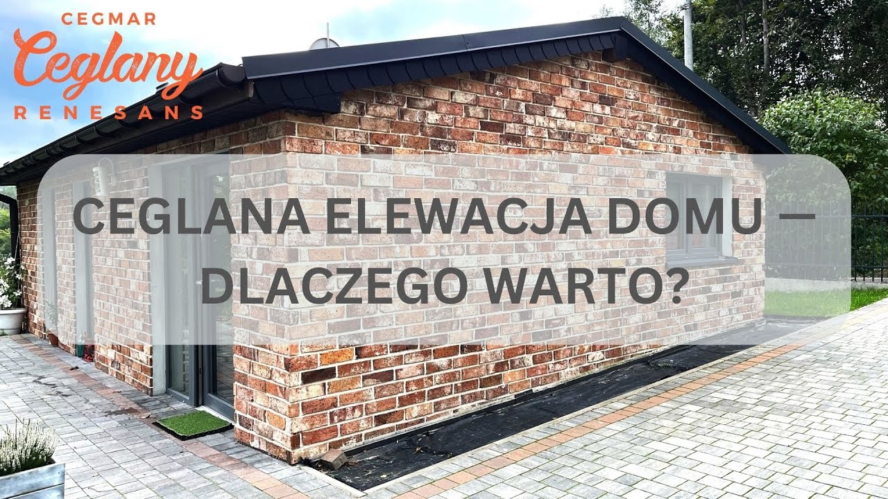 Ceglana elewacja &mdash; płytki ze starej cegły na elewacji
