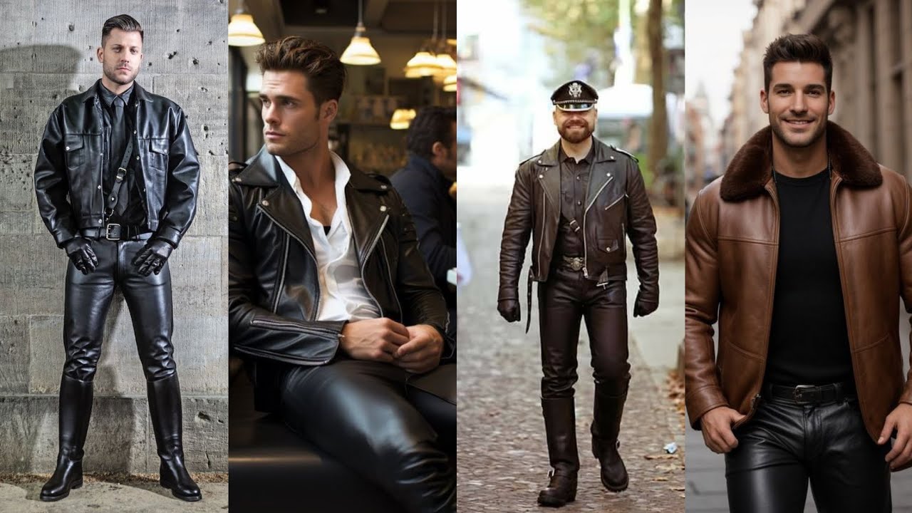 latex outfits men's latex leather fashion