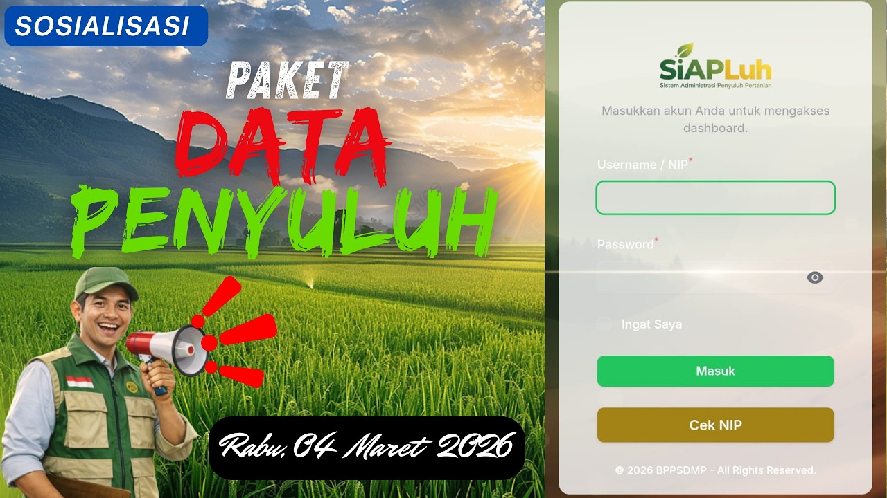Sosialisasi Pelaksanaan Bantuan Paket Data Penyuluh Pertanian