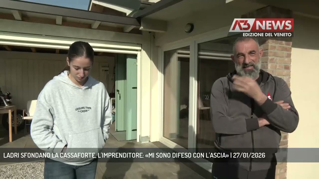 LADRI SFONDANO LA CASSAFORTE, L'IMPRENDITORE: «MI SONO DIFESO CON L'ASCIA» | 27/01/2026