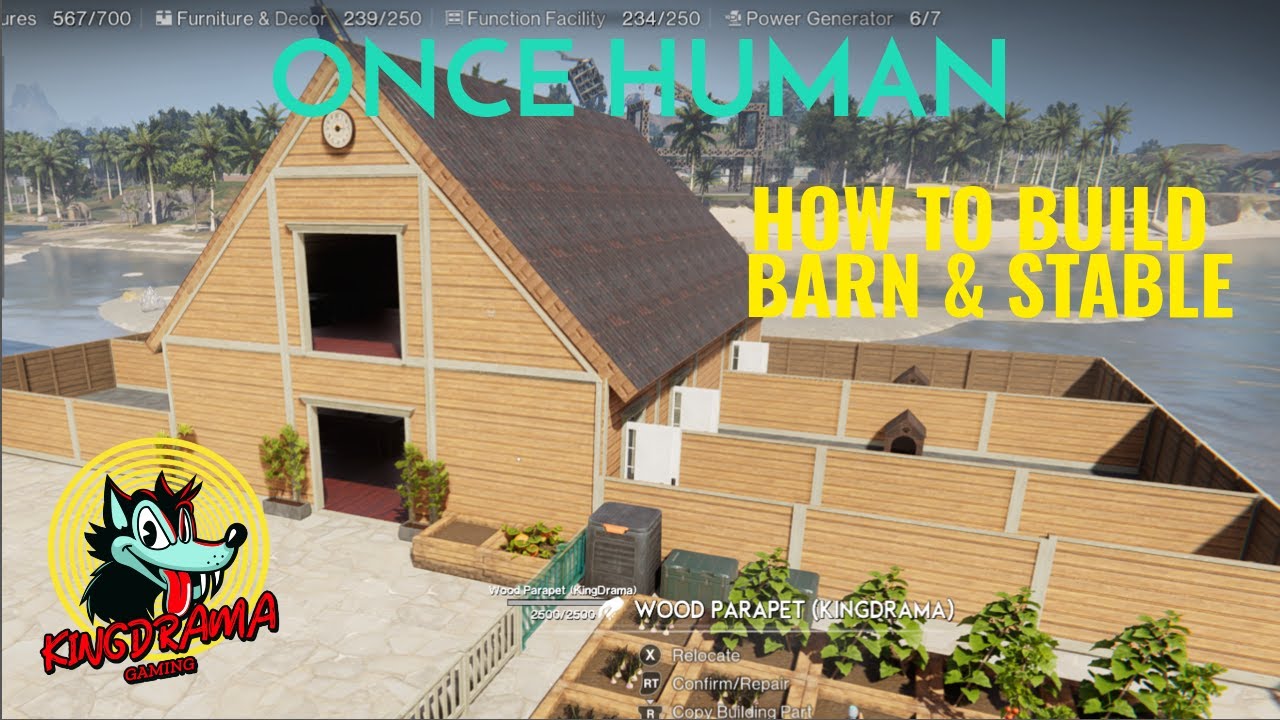 Once Human - Как быстро и легко построить сарай и конюшню для приручения животных