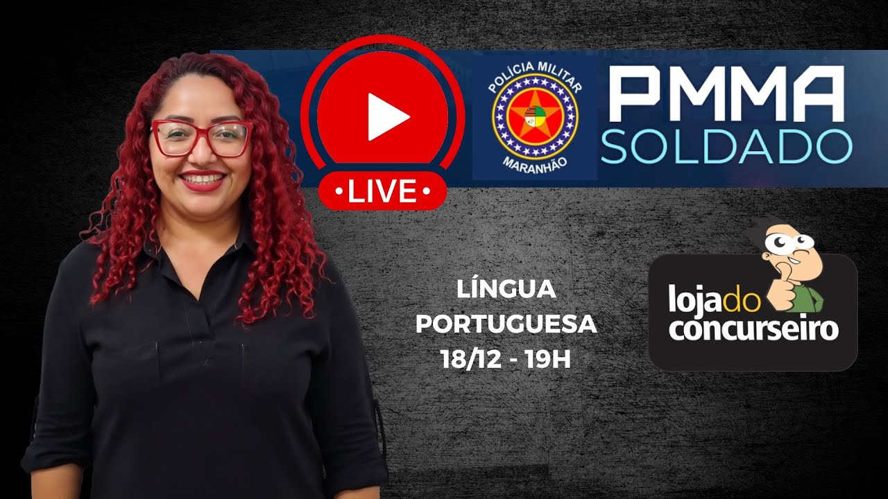 LIVE PMMA 05 - Língua Portuguesa (Questões Cebraspe) - 18/12 - 19h - Yara Coeli