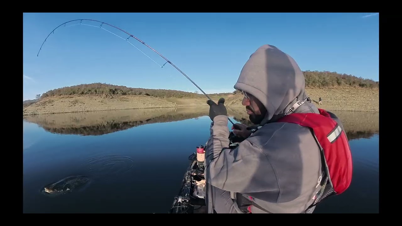 Lake Amador fishing from canoe