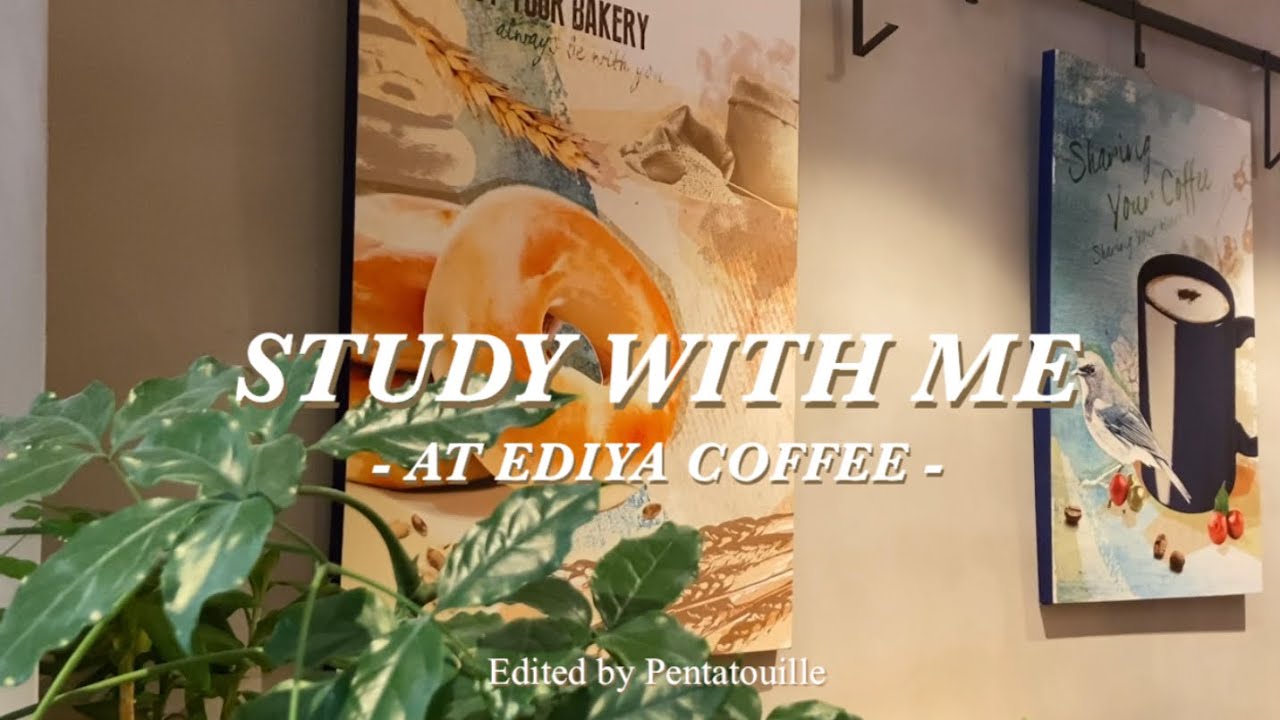 CAFE STUDY WITH ME | 이디야 커피 카페에서 함께 공부해요 ☕️ (feat. cafe noise 카페소음) | Real cafe sounds |
