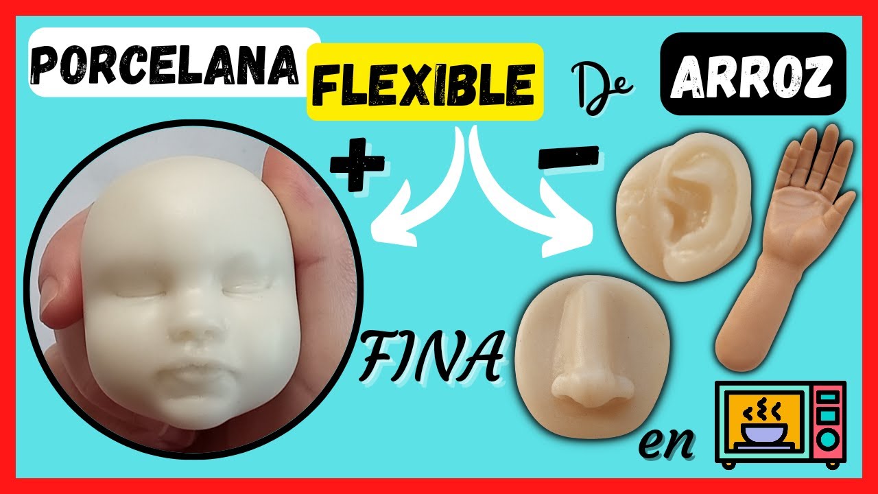 ▶️ How to make RICE cold PORCELAIN clay ¡FLEXIBLE when it is DRY! in the MICROWAVE👌