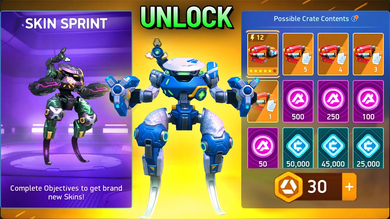 SKIN SPRINT Salvor & NEW WEAPON Blast RPG 12 Unlock - Mech Arena
