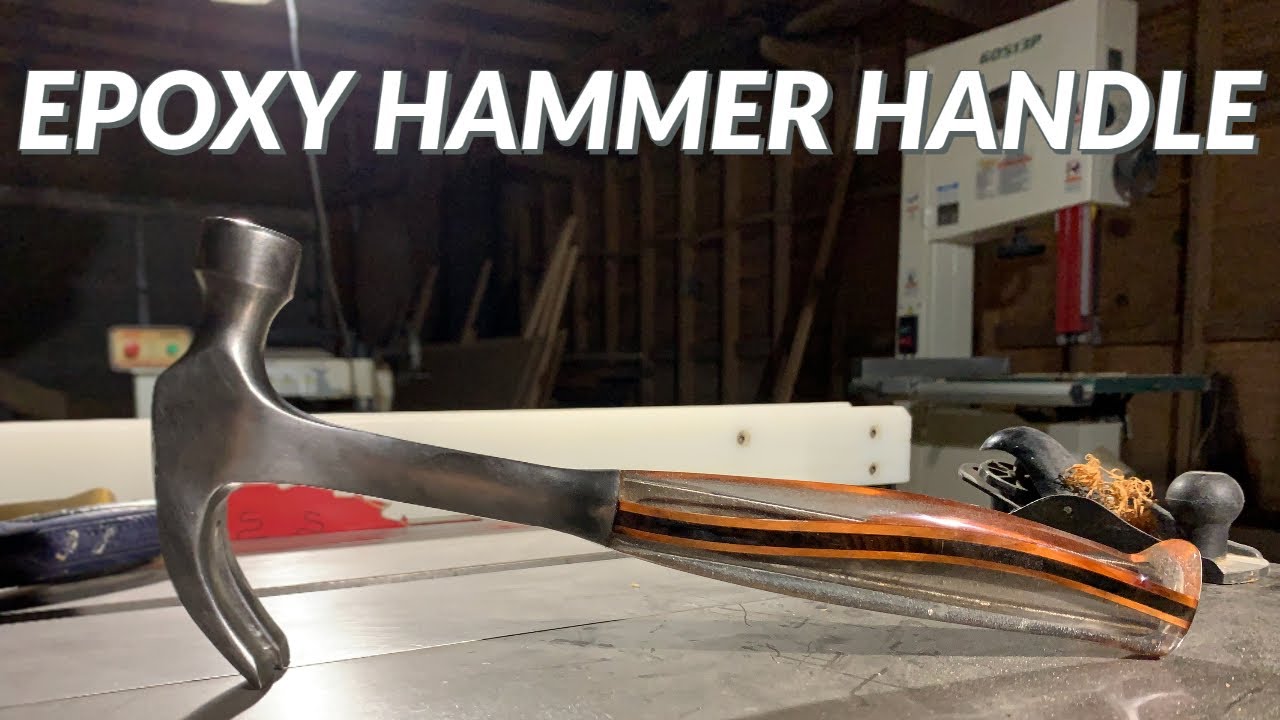 Restore a Hammer Handle with Clear Casting Epoxy and Bent Wood Strips (2020)