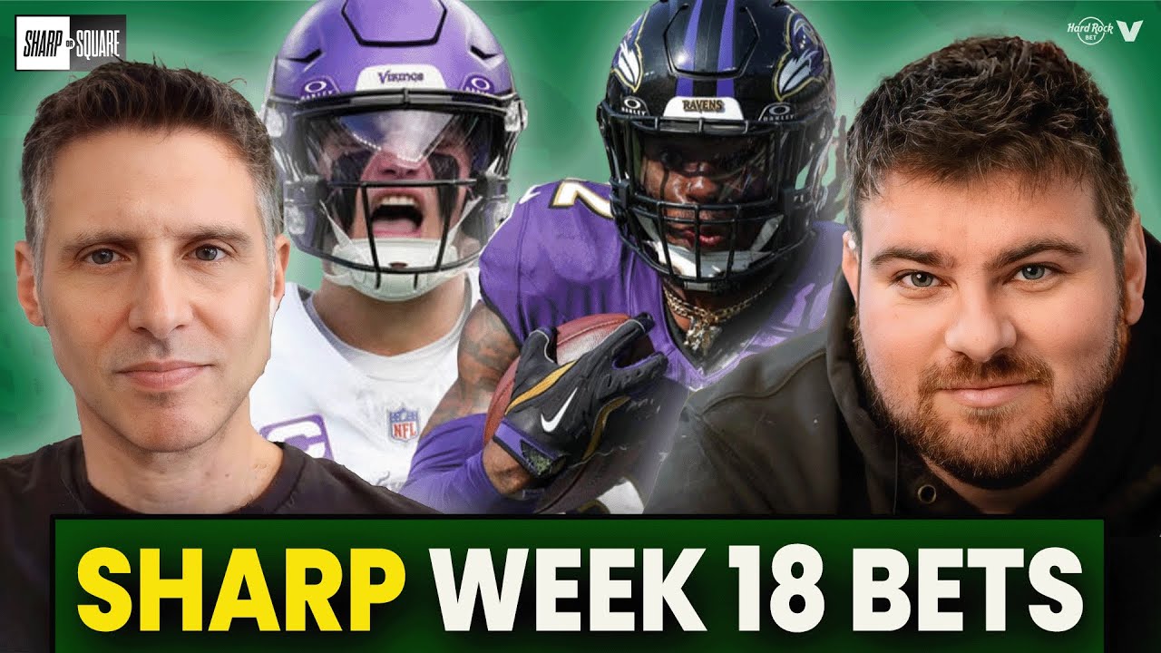 Sharp NFL Week 18 Bets: Ravens-Steelers, Packers-Vikings, Panthers-Bucs, Lions-Bears, Cardinals-Rams