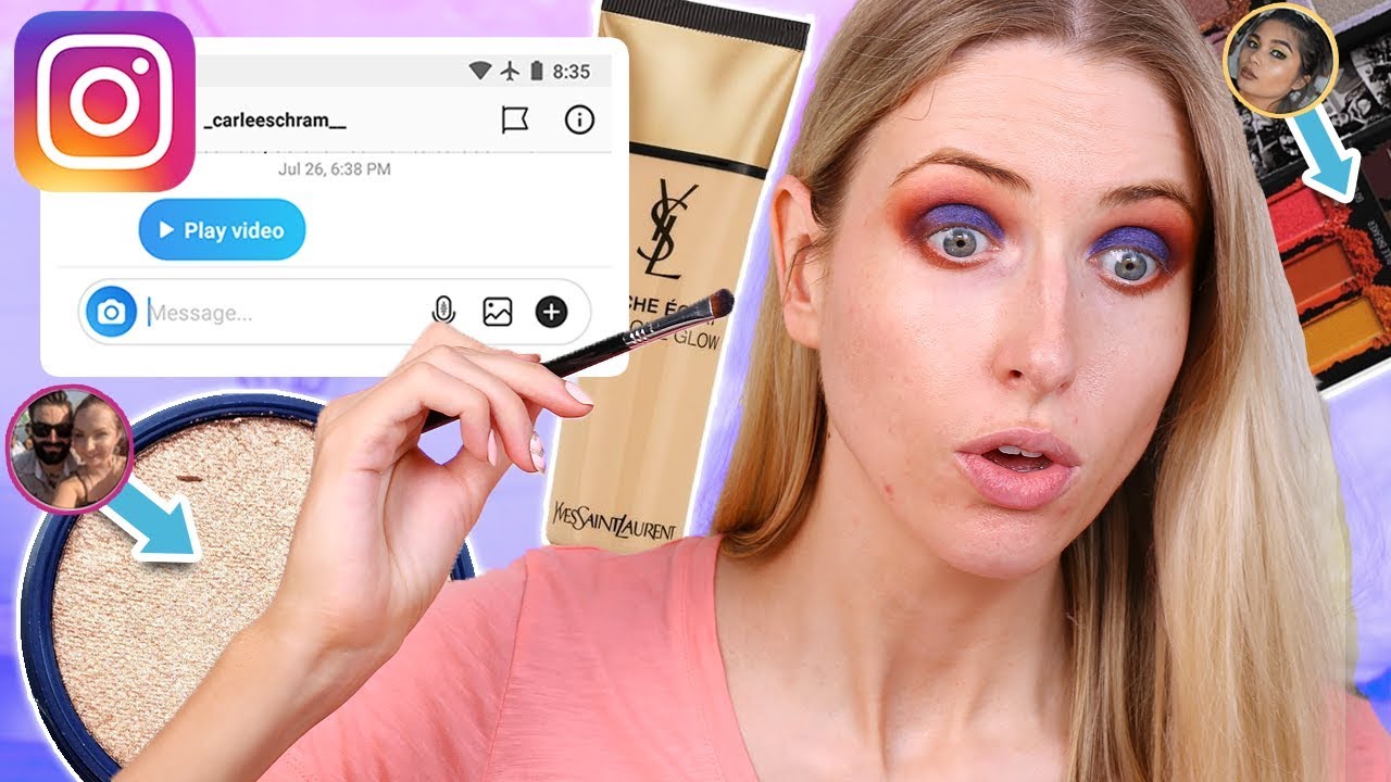 DMing INSTAGRAM FOLLOWERS to pick my FULL FACE of MAKEUP!
