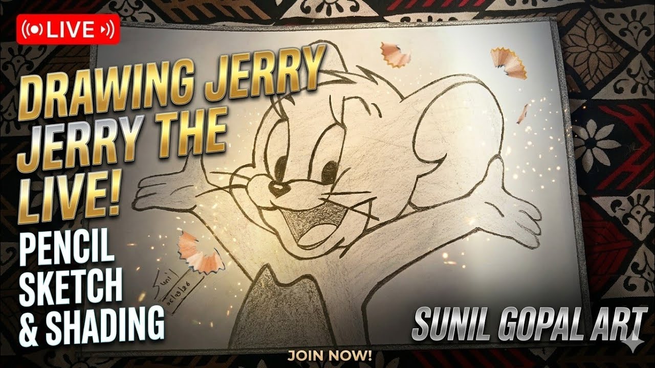 HOW TO DRAW REALISTIC JERRY | JERRY DRAWING TUTORIAL | EASY MOUSE SKETCH FOR BEGINNER #tomandjerry