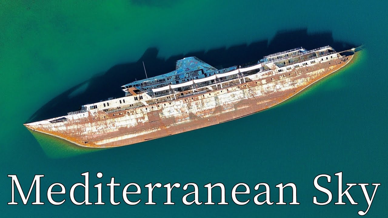 Mediterranean Sky Shipwreck, Elefsina gulf, Greece - by drone [4K]. #shipwreck