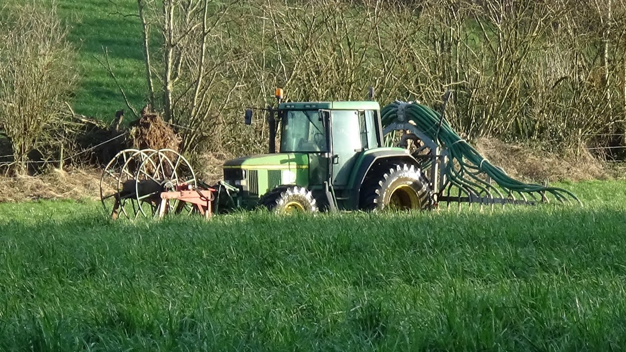 Slurry / Dirty Water Spreading with John Deere 6810 & Slurrykat dribble bar 2022