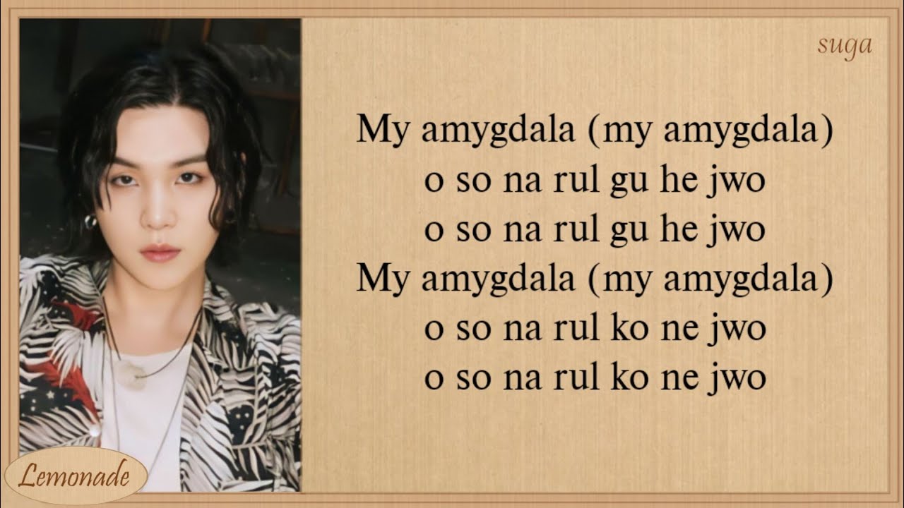 Agust D AMYGDALA Easy Lyrics