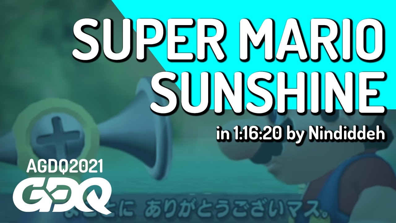 Super Mario Sunshine  by Nindiddeh in 1:16:20 - Awesome Games Done Quick 2021 Online