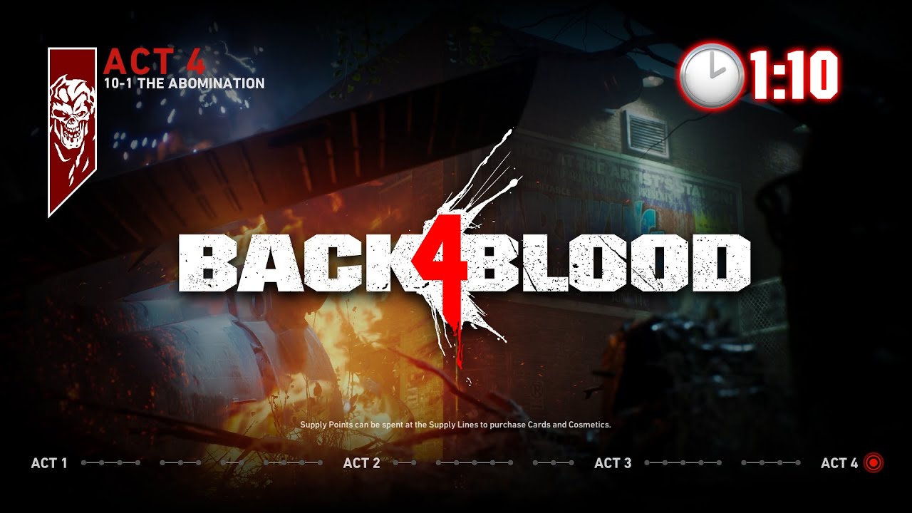 Back 4 Blood: Act 4 (The Abomination) Nightmare 1:10 Speedrun!🏃🏽‍♂️💨🧟