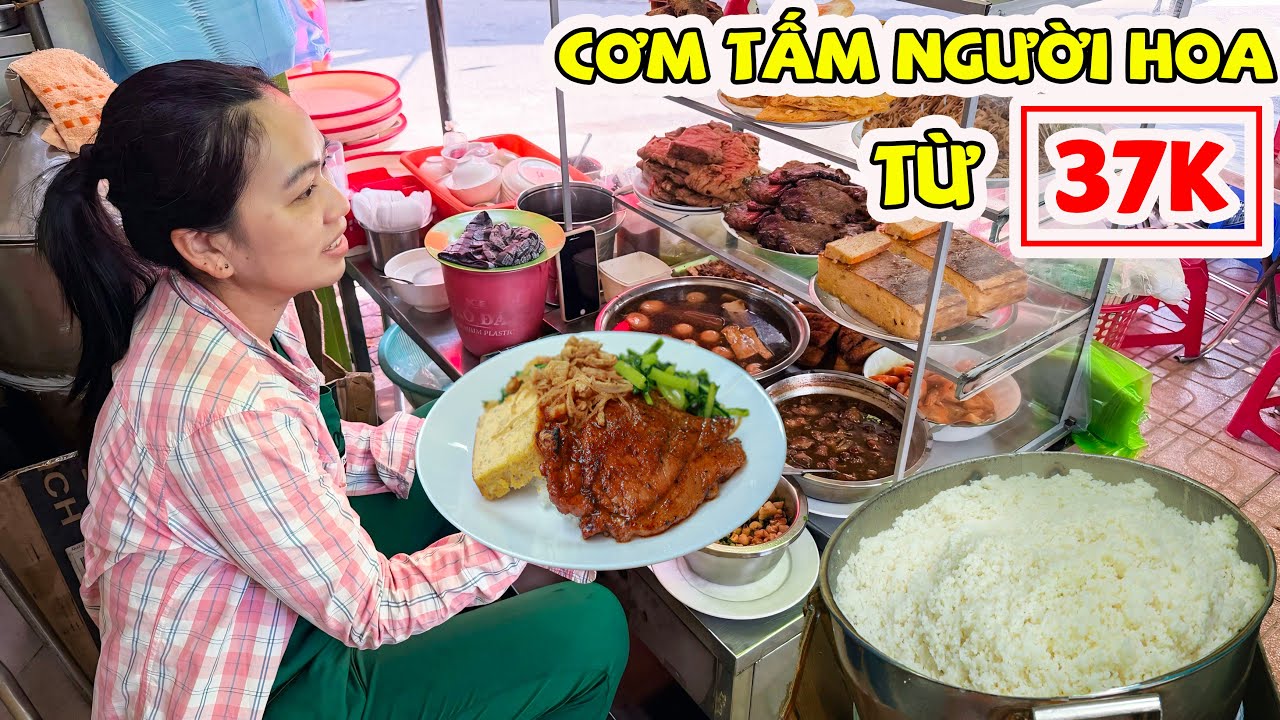 Cơm Tấm Người Hoa Từ 37K Không Tên Không Biển Hiệu Tồn Tại 38 Năm Nhờ Tuyệt Chiêu Ướp Sườn Thấm Mềm