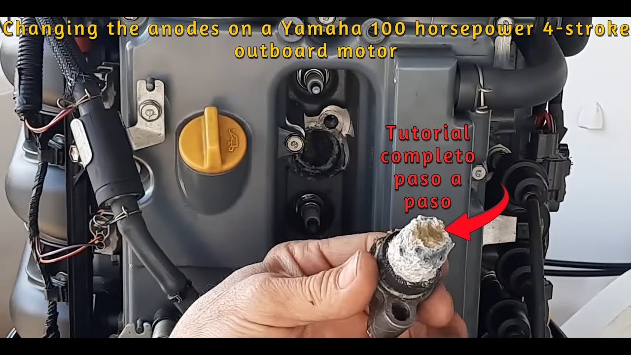Cambio de ánodos motor fuera de borda Yamaha 100 caballos 4 tiempos