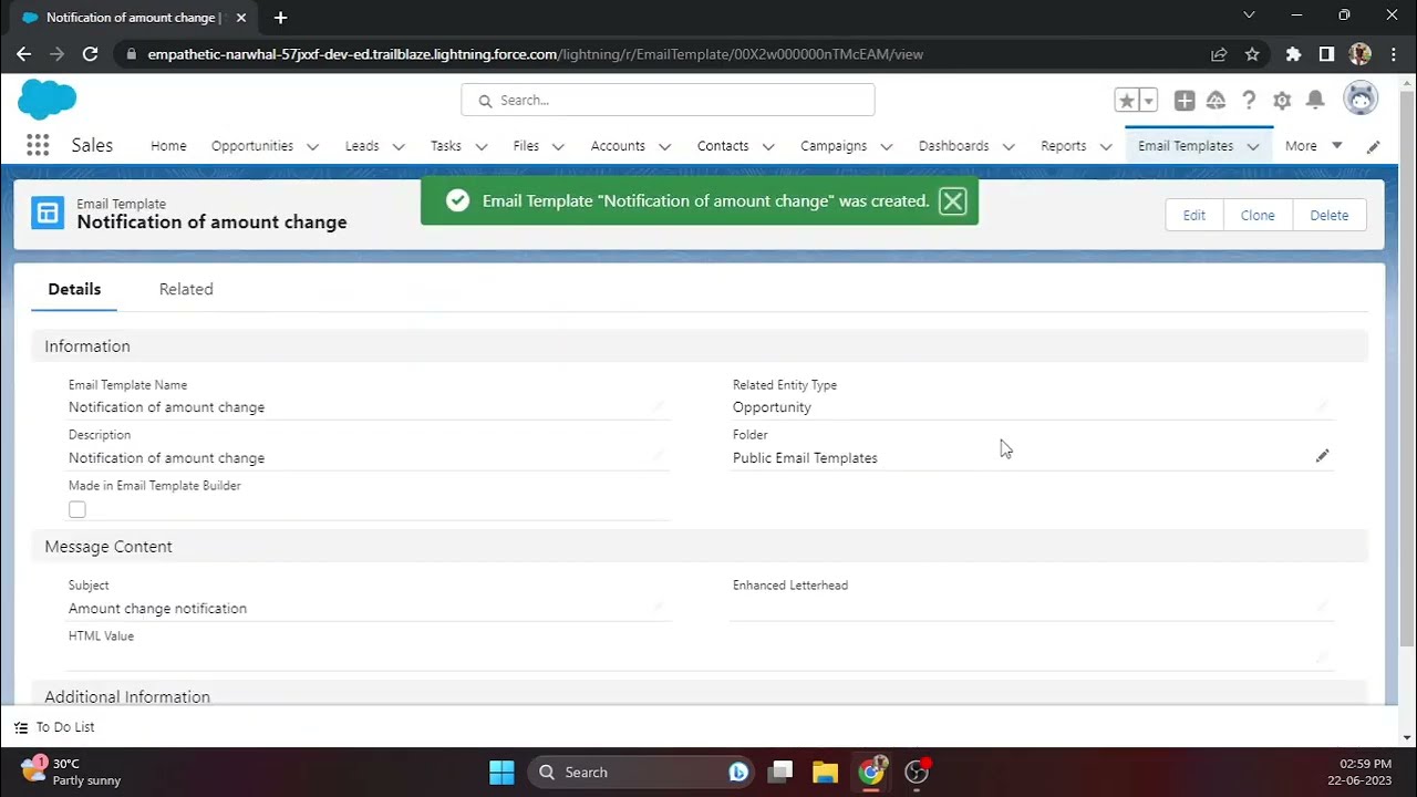 Salesforce Sales Cloud - How to build email templates in Salesforce using Edit in Builder option