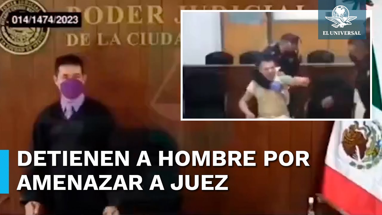 En plena audiencia, hombre amenaza y agrede a juez