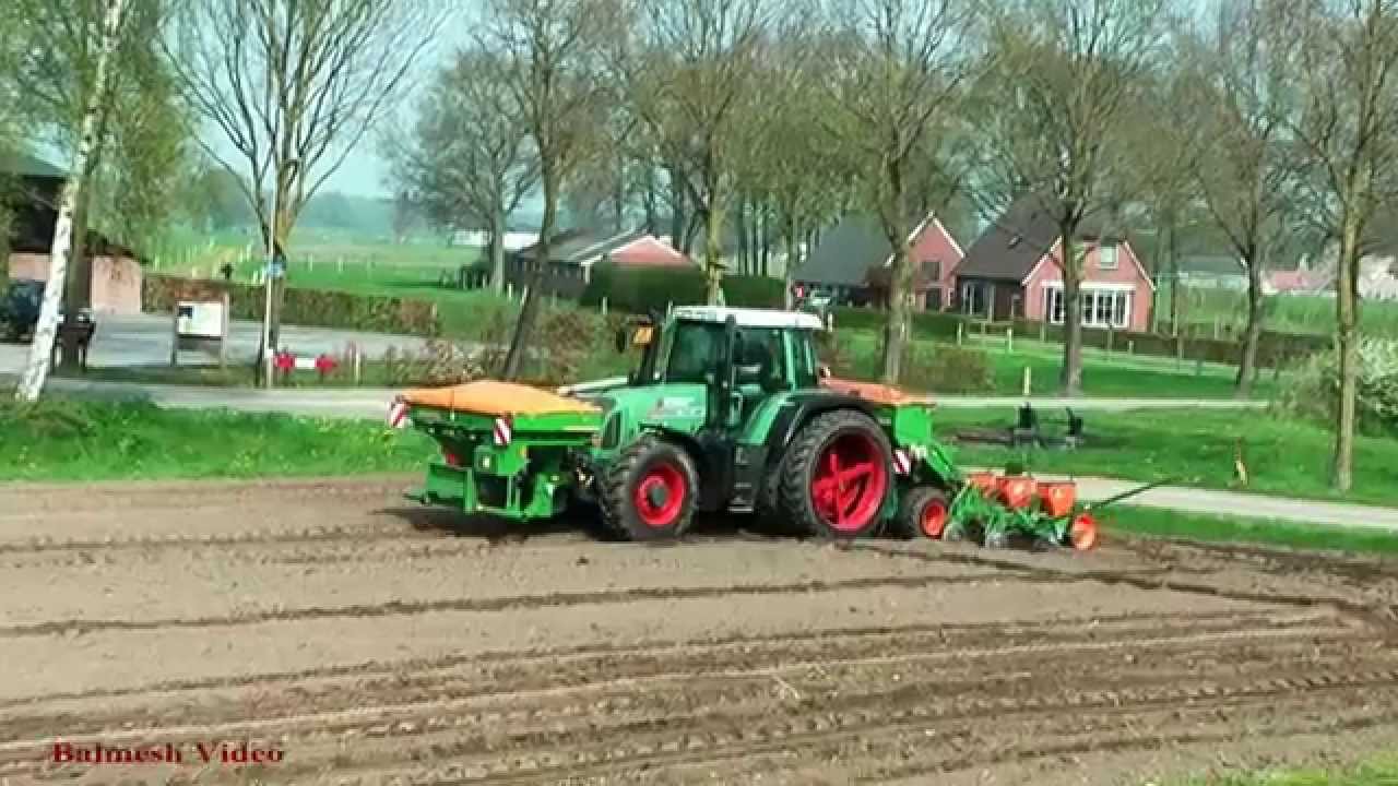 Maize Drilling with Fendt 718.
