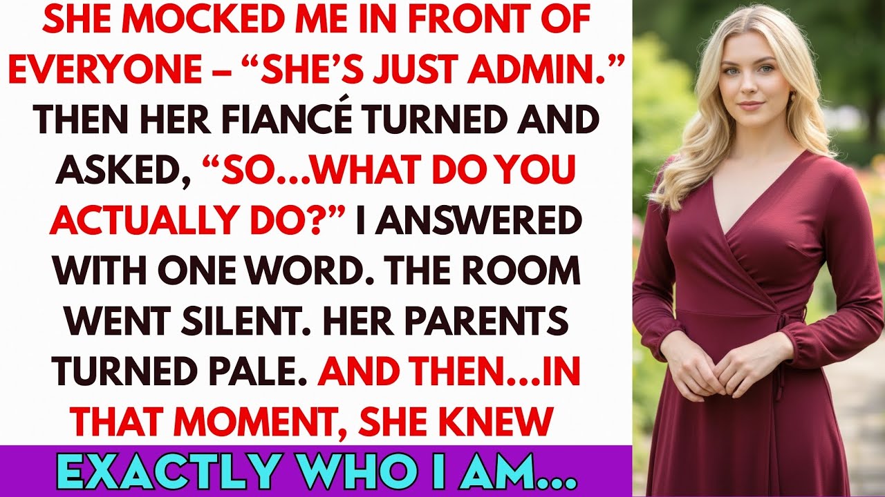 My Sister Mocked Me In Front of Everyone — Then Her Fiancé Turned Pale and Said, “You’re the Judge?”