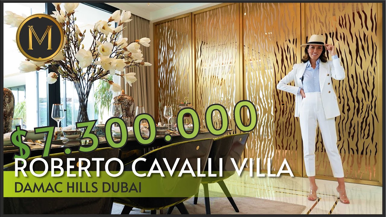 Inside the $ 7.300.000 Roberto Cavalli Villa in Dubai with views to Trump Golf Club I Damac Hills