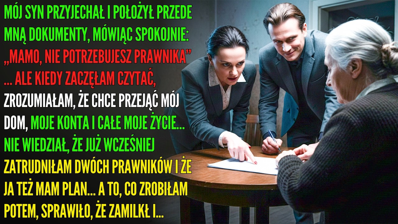 Syn mówił: „Nie potrzebujesz prawnika”. Przyprowadziłam dwóch… i kazałam mu to powtórzyć→
