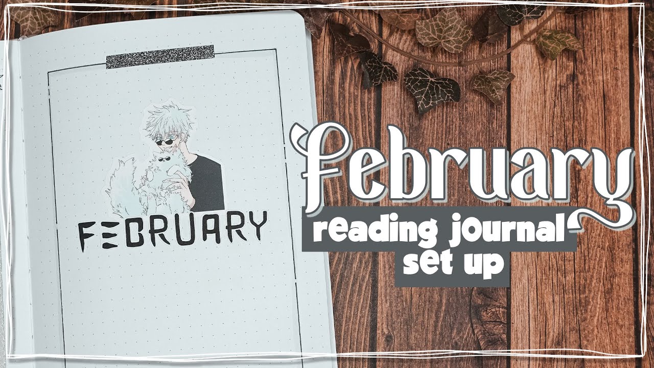 february reading journal set up || jujutsu kaisen | easy and functional spreads